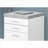 File Cabinets, Rolling Mobile 3-Drawer, Printer Stand Storage, Contemporary Modern, Snow White Slate Gray Cement Laminate | White | Particle Board-1469852169