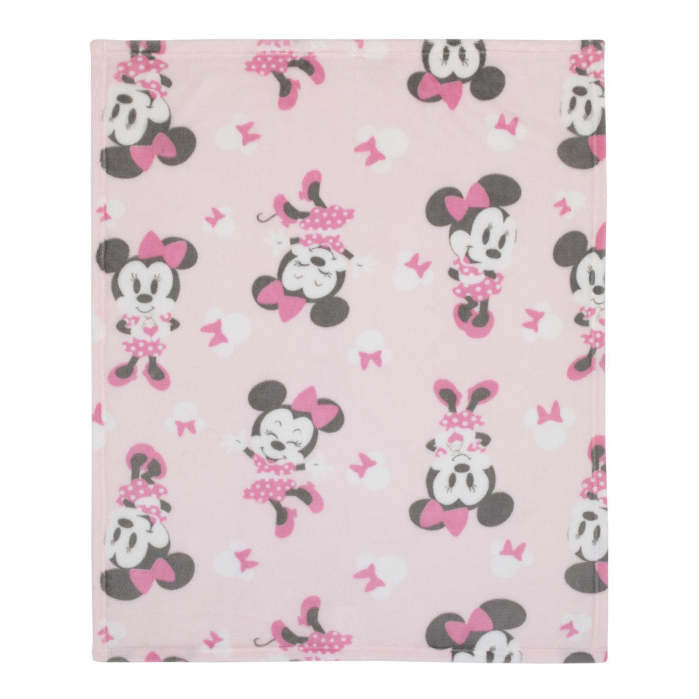 NoJo Disney Minnie Mouse Bows and Icons Super Soft Baby Blanket Disney