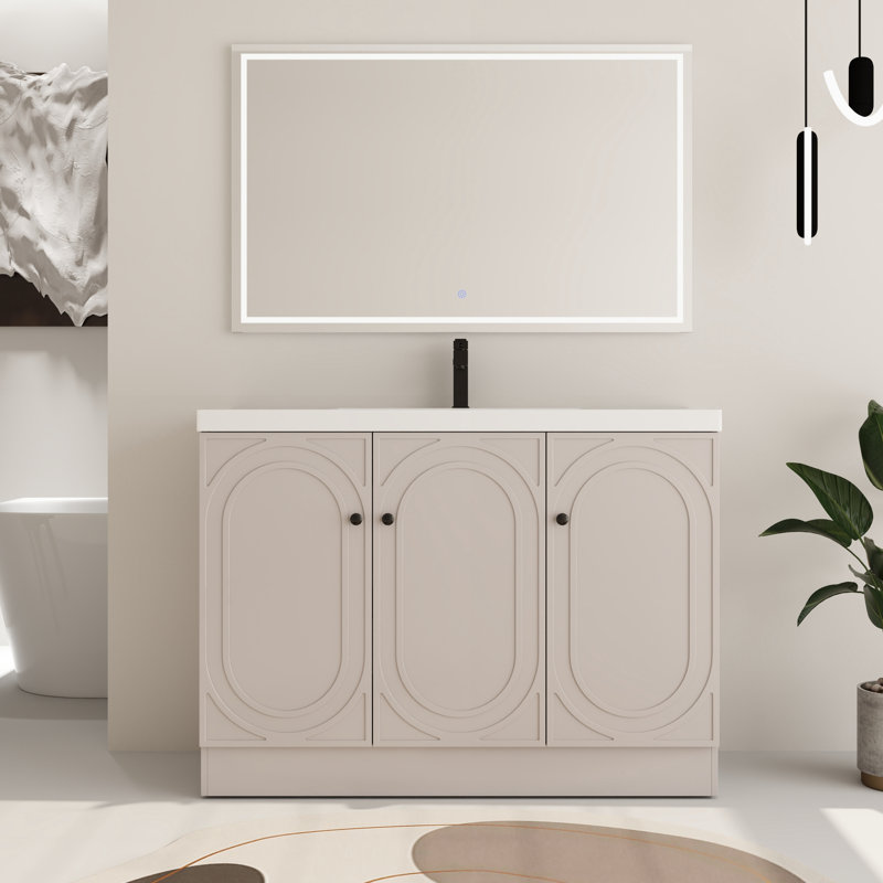Miterdale 24''/30''/36''/48'' Bathroom Vanity with Sink, 48'' , Khaki
