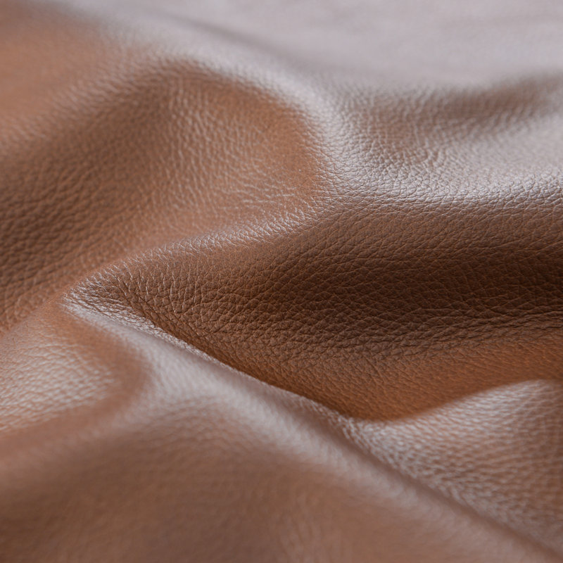Fauteuil pivotant 100% cuir véritable, Brun