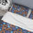 Blue And Brown Circle Pattern Polyester Abstract Duvet Cover
