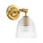 1-Light Modern Ribbed Clear Glass Wall Sconce