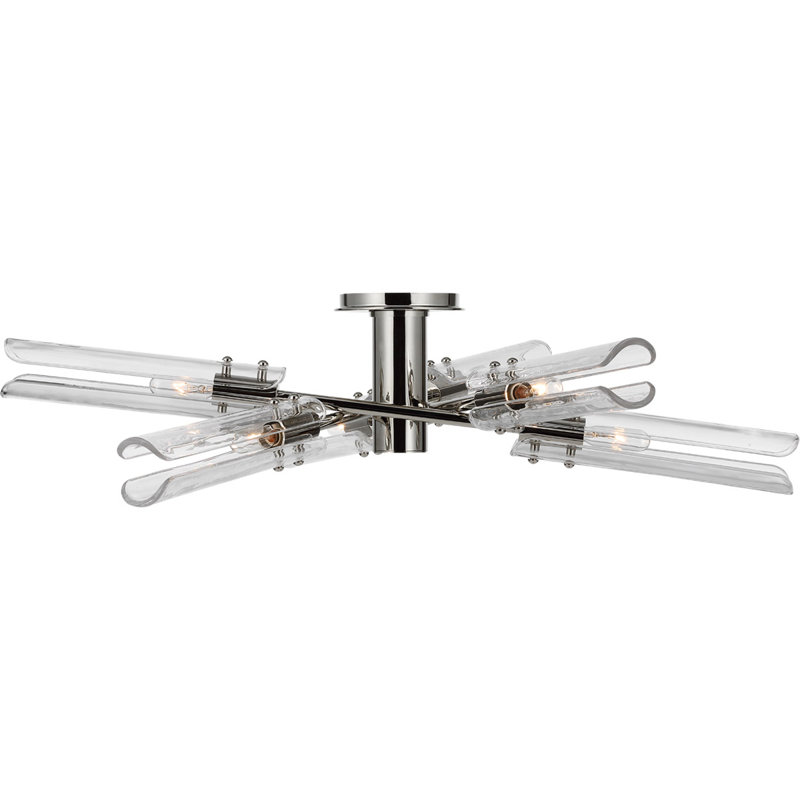 Aerin Casoria XL Radial Flush Mount, Polished Nickel
