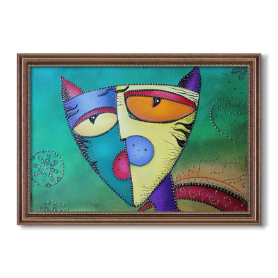 Celestial Cat-Laura Barbosa-Toile encadrée sur mesure