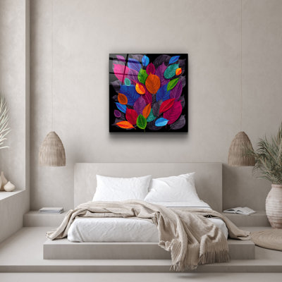 Stunning Decorative Tempered Glass Painting, 19.7 x 19.7 Inches | 100% Tempered Glass, Thickness: 0.16 Inches | UV Printing for Vibrant Colors | Perfect for Home Décor, Living Room or Office Wall Art