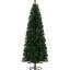 Arbre de Noël artificiel mince de 6 pi, 618 pointes, caractéristique de forme de branche réaliste, flamme, processus de bourrage simple, artificiel, élément de configuration, mode d'assemblage, teinte