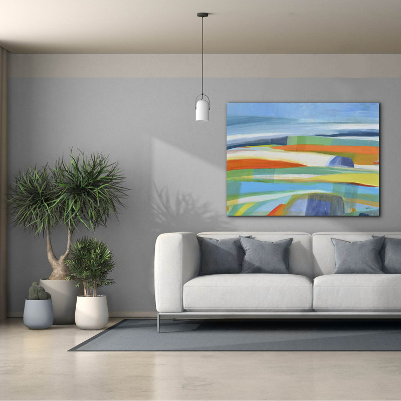  «Drifting Horizons No. 1» par Jan Weiss, art mural sur toile, 54 po x 40 po, H 40 po x l 54 po