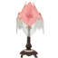 15"h Fabric & Fringe Pink Pontiff Accent Lamp