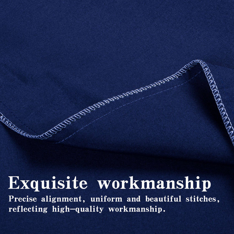 4PC 1800 Series Soft Microfiber Sheet Set, Navy Blue, King Sheet Set with 2 Pillowcases