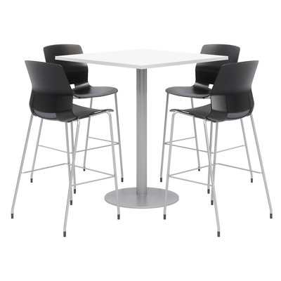 Ensemble de table de salle à manger carrée 36 po et chaises