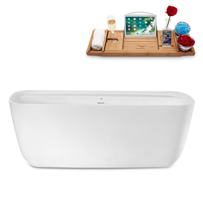1701.8mm x 787.4 Mm Soaking Acrylic Bathtub