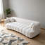 Canapé en velours côtelé de 99,2 po de style moderne à 3 places sans assemblage requis, canapé capitonné à bulles avec 2 coussins, siège profond confortable pour le salon-348983969