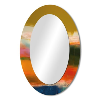 Colorfields Revisted - Modern Oval Wall Mirror
