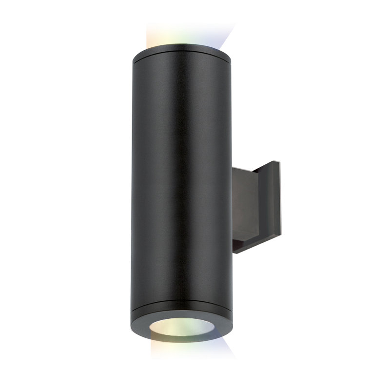 Tube Architectural 5" Color Changing Outdoor/Indoor LED Wall Mount, 3000K/90, Black, Spot/Straight Up and Down