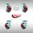 4 Piece Poly on Aluminum Caster Set