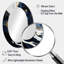 Miroir mural ovale doré et bleu à encre liquide abstraite de tourbillons IV-1991708753