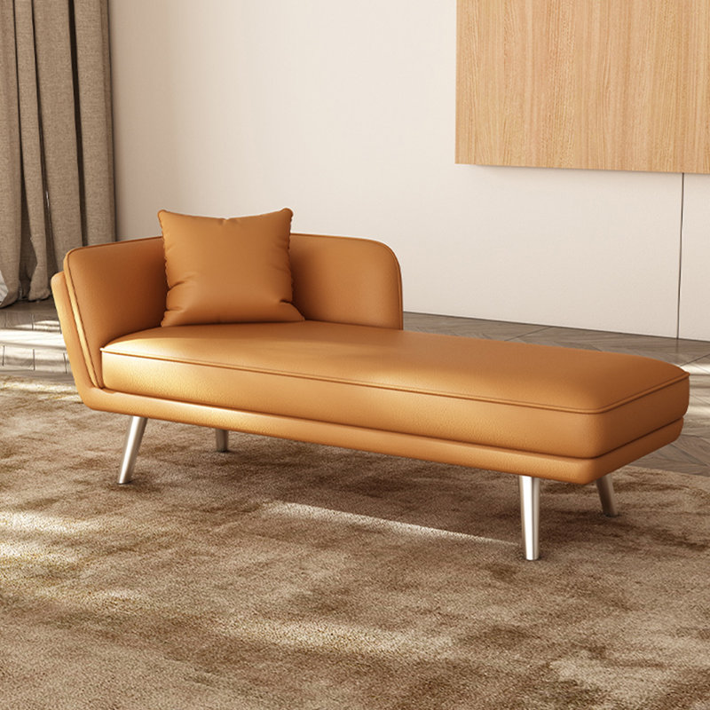 Méridiennes modernes d'intérieur avec pieds en métal, Orange, Orienté à gauche (vu de face)