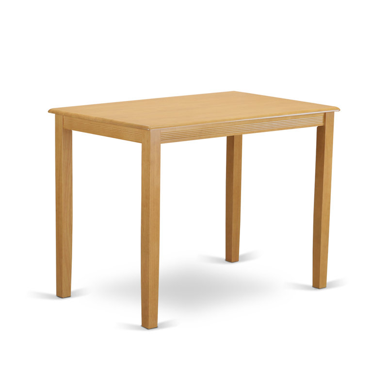 5 Piece Kitchen Counter Set Includes a Rectangle Dining Room Table and 4 Dining Chairs, Oak, 5 Pieces: 1 Table, 4 Chairs