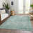 Machine Washable Indoor/Outdoor Xhevrie Teal Rug-386071654