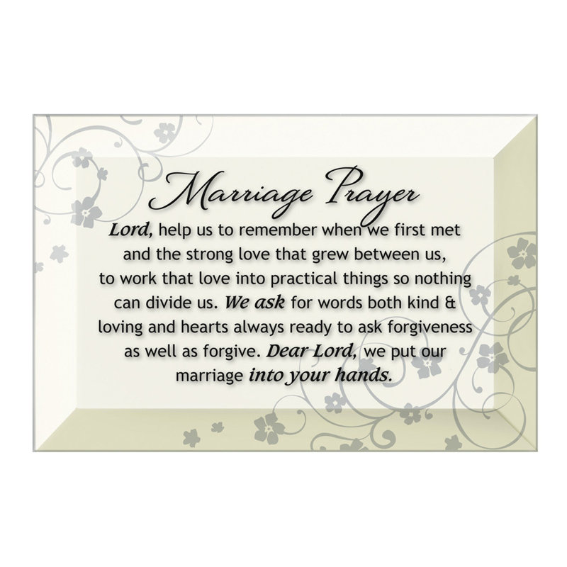 « mariage prayer », plaque d’art textuel