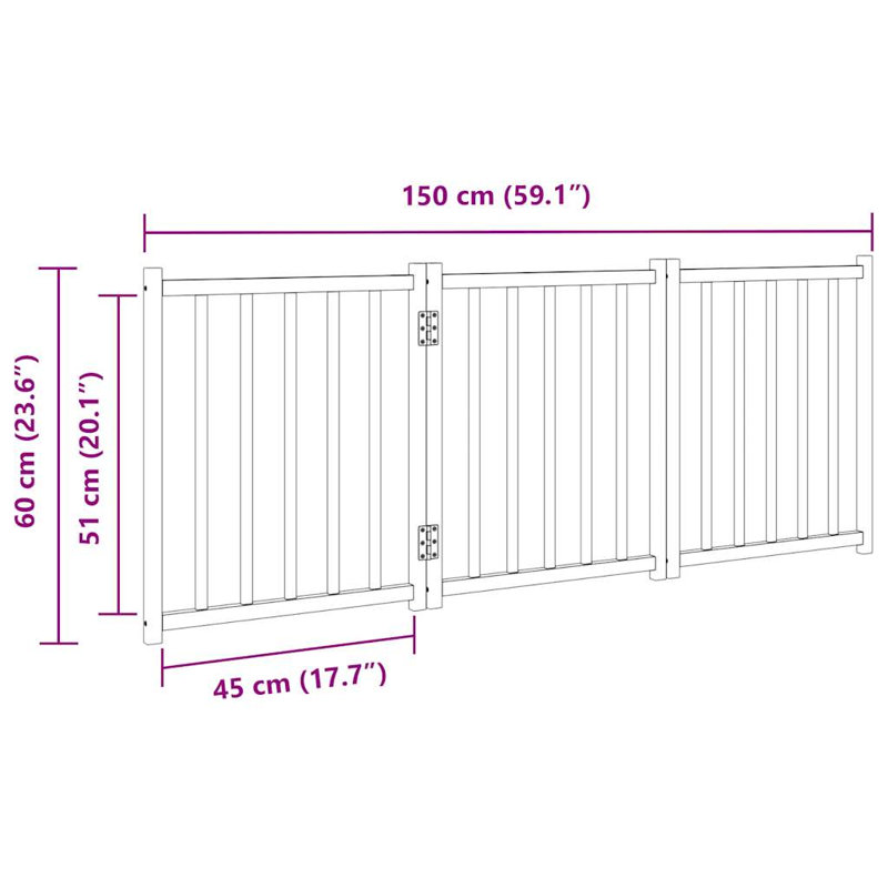 Swoyersville Solid Wood Dog House Door, Beige, 60cm H x 150cm W x 2cm D