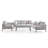 Tovias 55.5'' Wide Aluminum Loveseat with Cushions-154416537