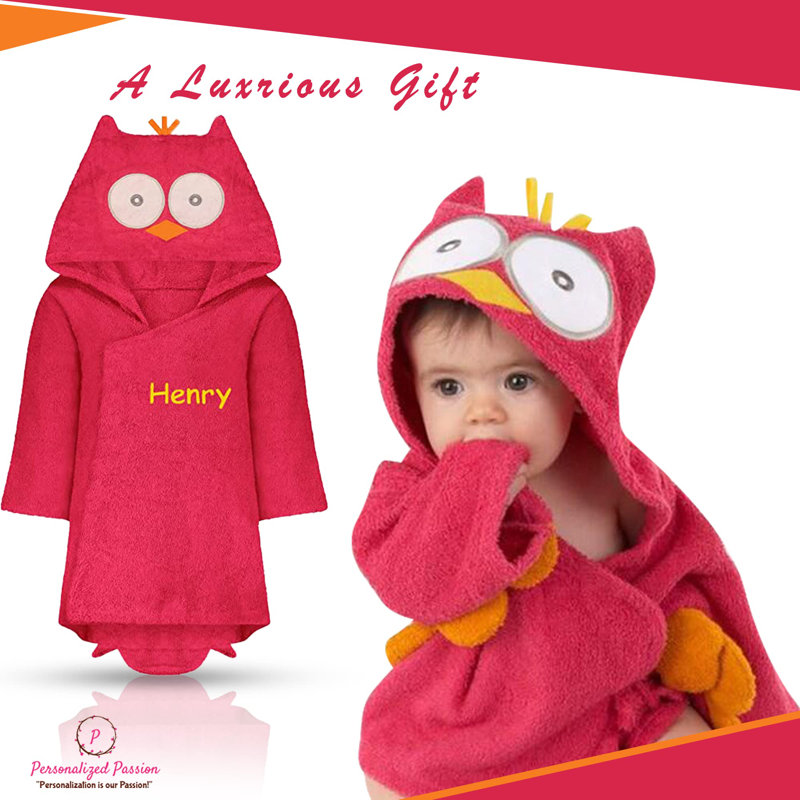Peignoir de cheville avec capuche pour enfants, L, Oui, Rouge