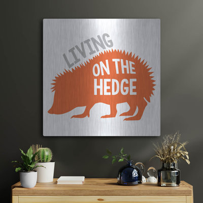  «Hedgehog» par Erin Clark, art mural en métal, 24 po x 24 po