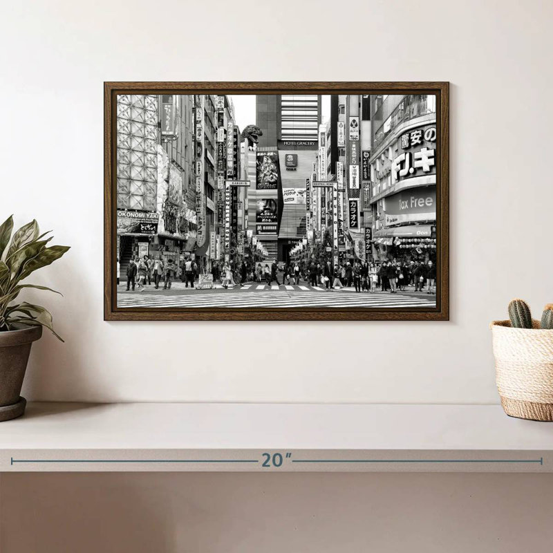 Godzilla Road, 13 po x 9 po, Cadre flottant en noyer