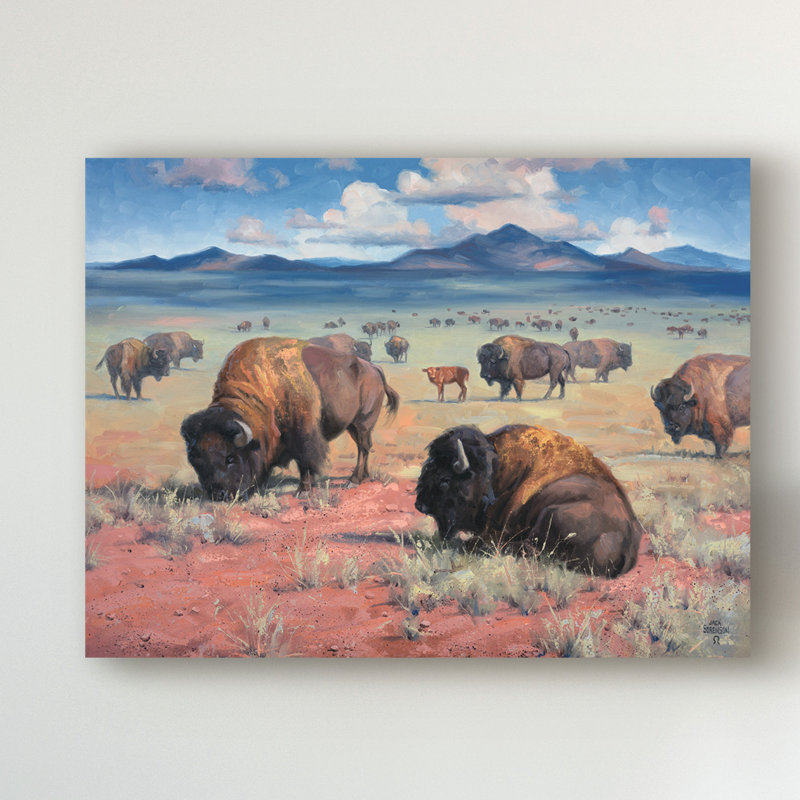 « home on the range », peinture sur toile tendue, H 35 po x l 47 po x P 2 po