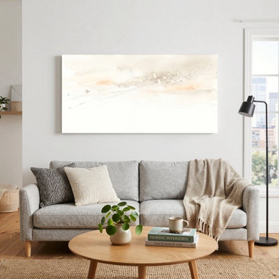 Ensemble de 1 tableau sur toile représentant des oiseaux en vol
