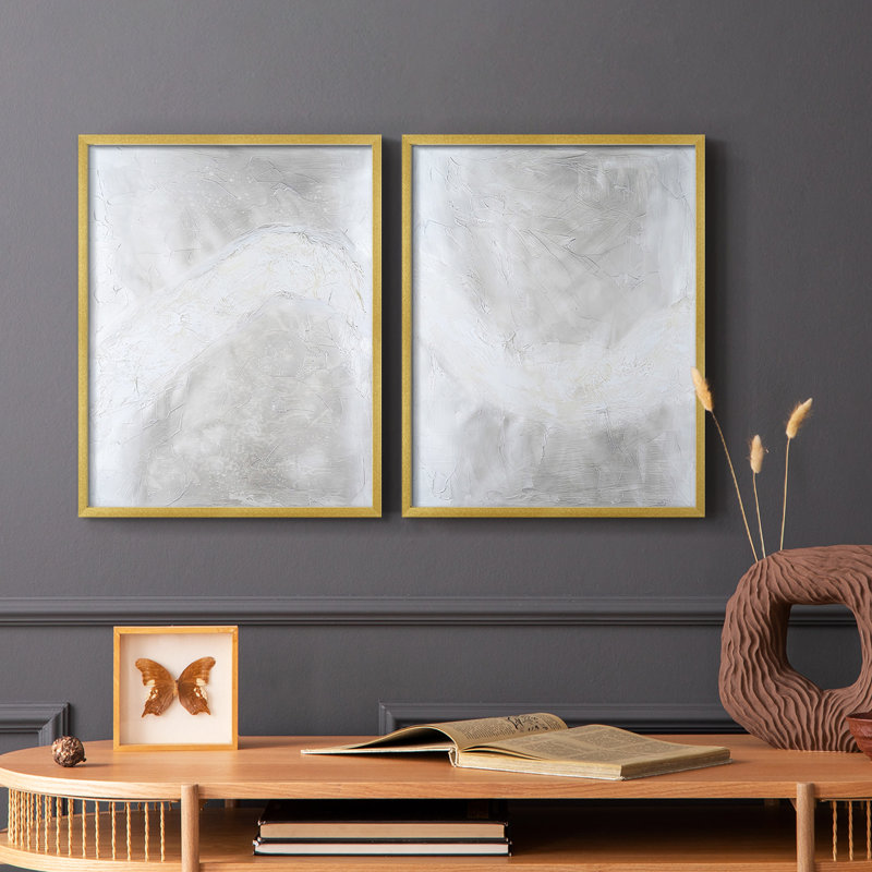 Snowdrift I-Premium Framed Print -Ready to Hang - No Nails Required - No Nails Required, Gold, 11" H x 18" W