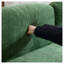 Canapé modulaire 103,15 po avec jupe à volants amovible en chenille verte