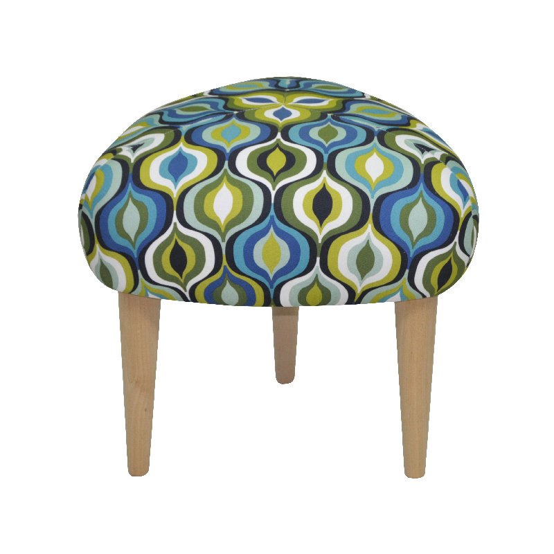 Solid + Manufactured Wood Accent Stool, Blue