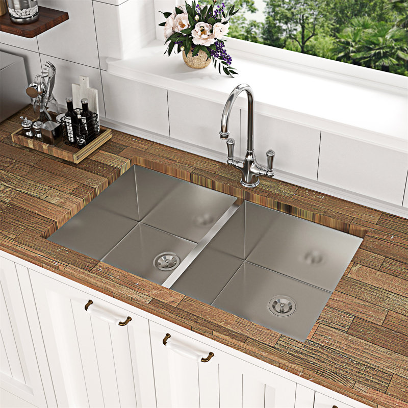 Undermount Double Bowl Kitchen Sink