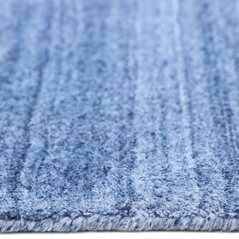 Harbor Abstract Area Rug in Denim, Rectangle 8' x 10'