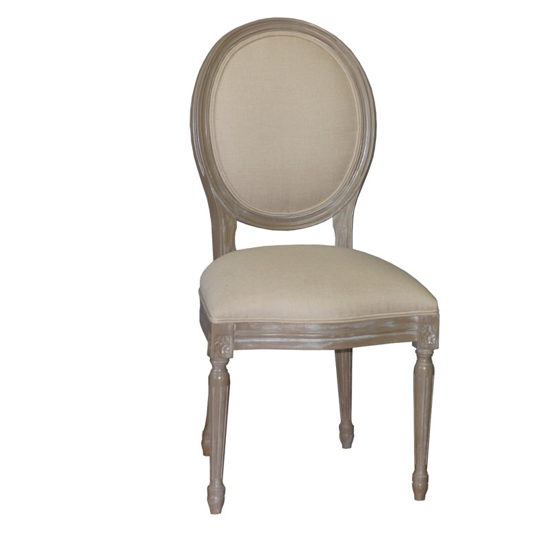 Chaise d'appoint rembourrée grise Leonora