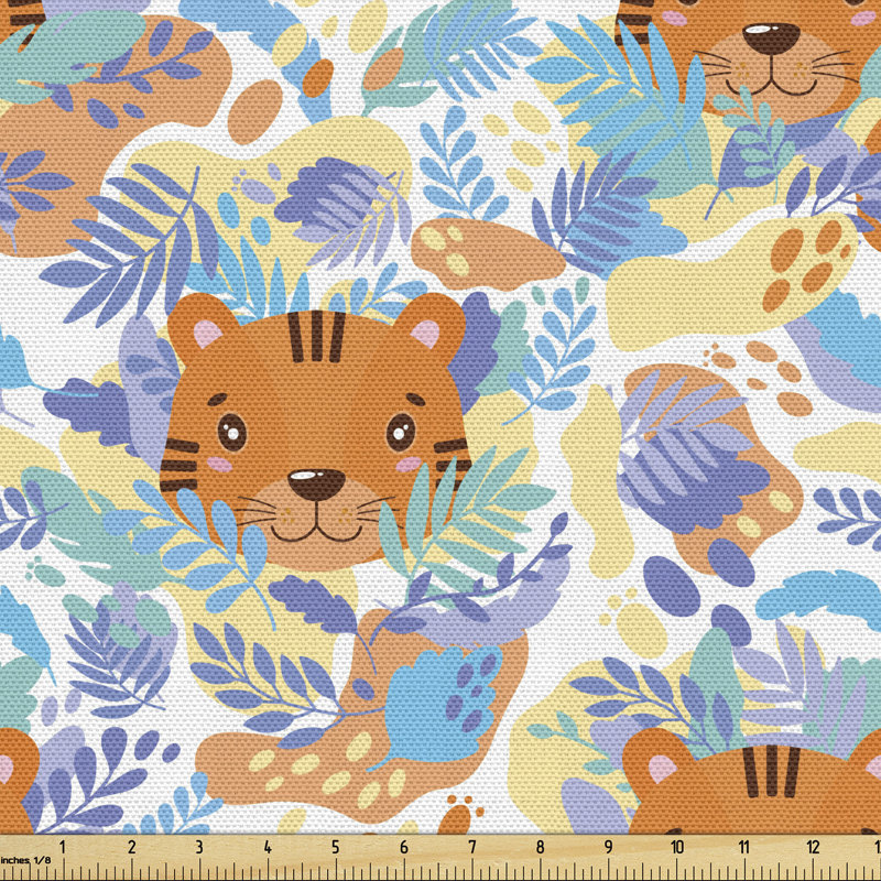 Chelle Tigers and Leafy Branches Multi-Purpose Fabric