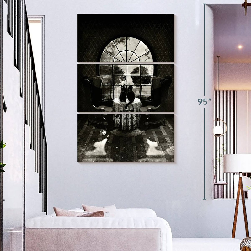 Room Skull BW, 74" H x 48" W