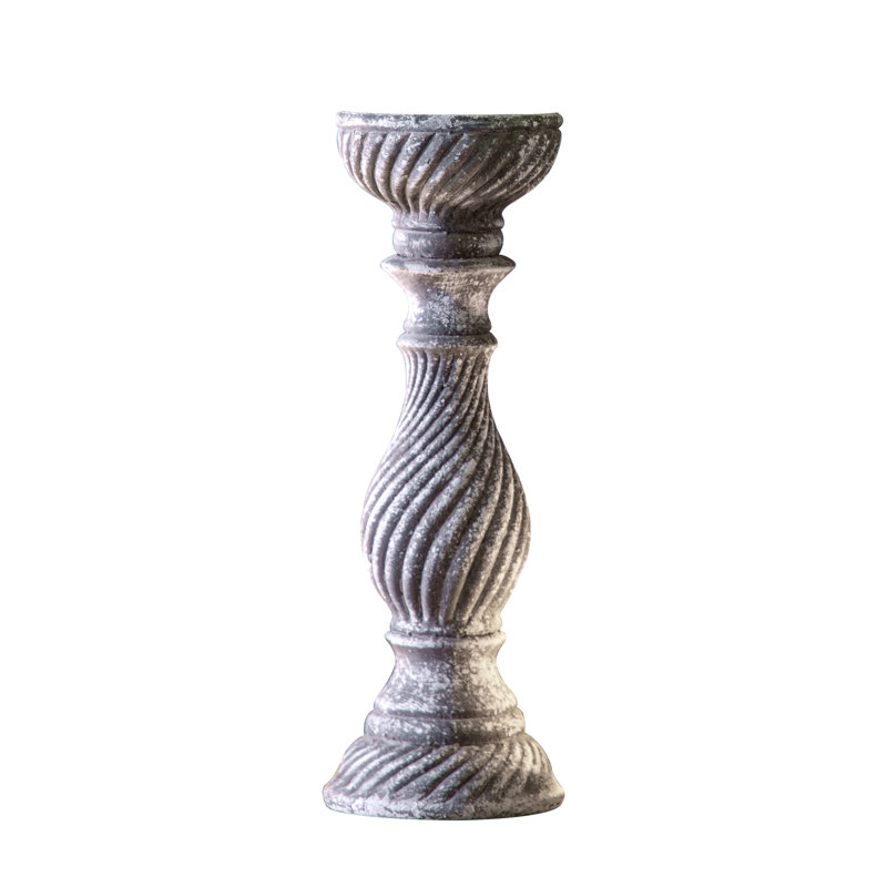 Resin Tabletop / Centrepiece Candlestick, 32cm H x 12.50cm W x 12.50cm D