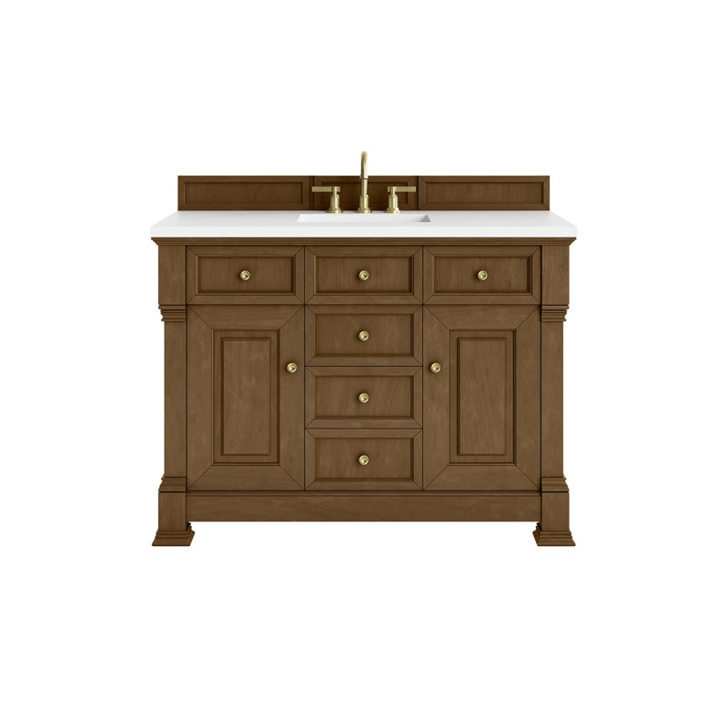 Brookfield 47.75'' W Single Bathroom Vanity Base, Honey Oak