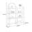Arched Metal Frame Wood Display Shelf
