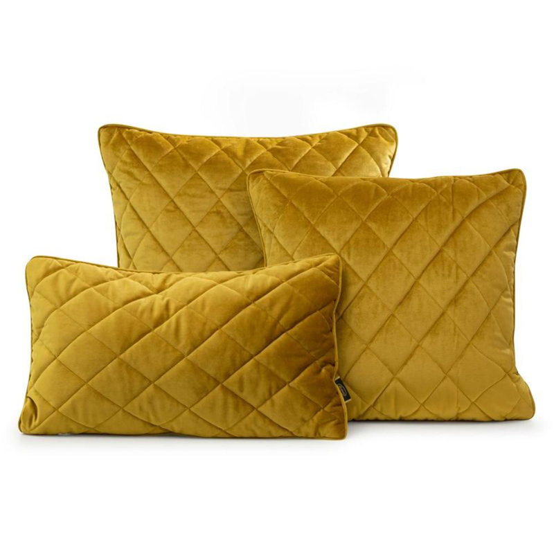 Microfiber Pillowcase, 45cm H x 45cm W x 6cm D, Yellow