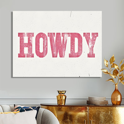 Howdy - Cowgirls Wall Art Living Room