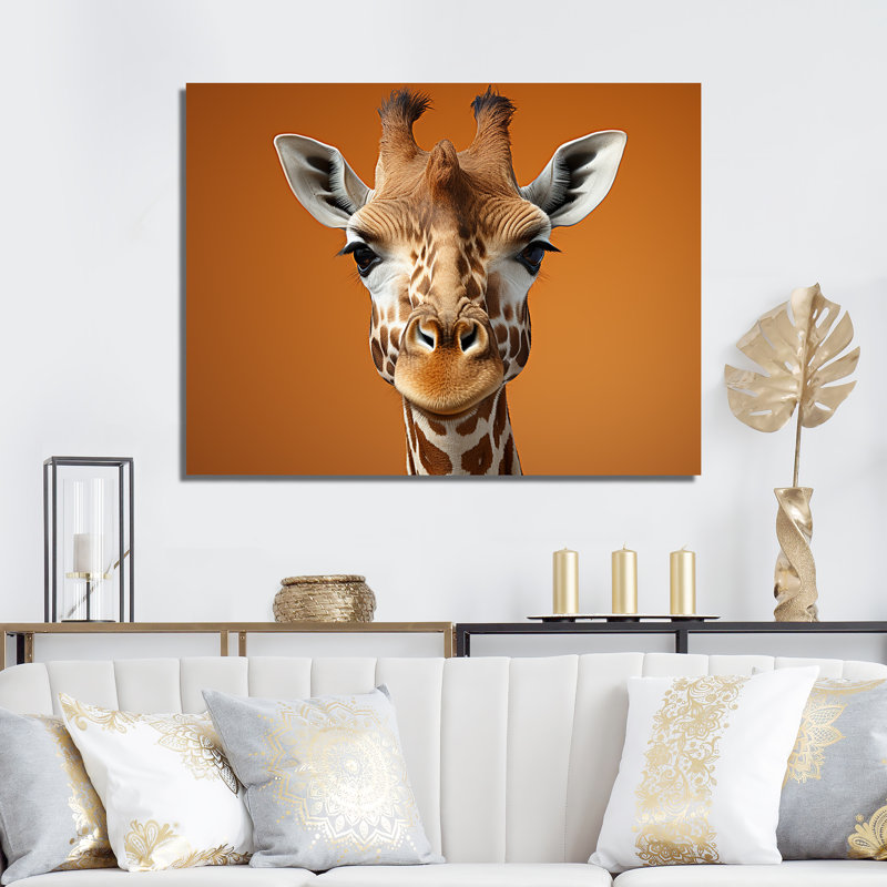 Girafe brune sentinelle Savannah, H 24 po x l 32 po x P 1 po, Toile tendue