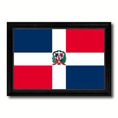 Drapeau de la république dominicaine sur toile