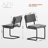 Mid Century Modern Dining Chairs, Upholstered Velvet Cantilever Side Chairs with Metal Legs-1103559011-1079137228