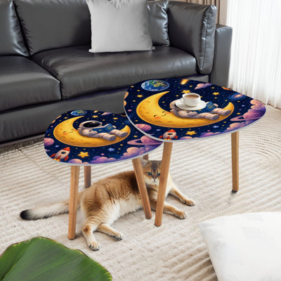 Ensemble de 2 tables basses gigognes Triangle