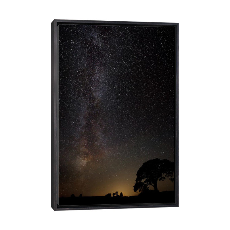 «Milky Way» - reproduction, H 60 po x l 40po x P 1,5 po, Toile avec cadre noir patiné, Pas de tapis