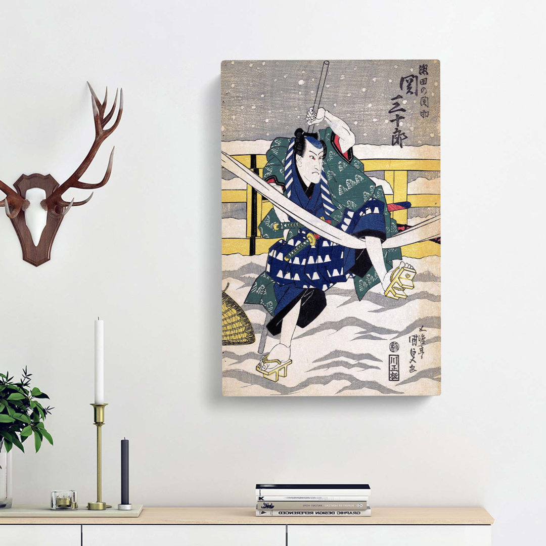 Battle In The Snow by Utagawa Kunisada - Wrapped Canvas